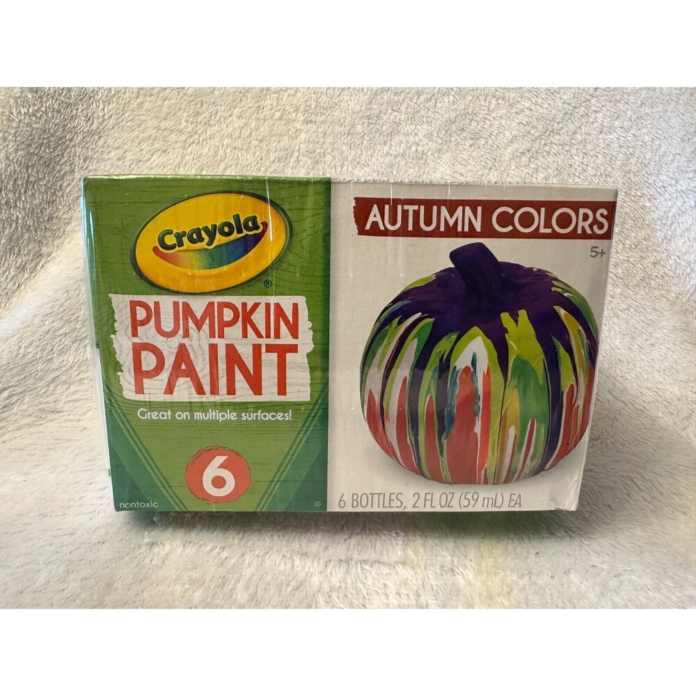 Crayola Pumpkin Multi Surface Acrylic Paint, Autumn Colors, 6 Piece Set